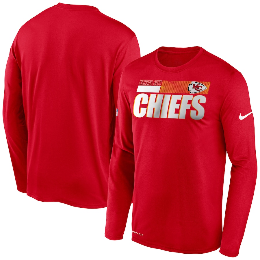 Men's Kansas City Chiefs 2020 Red Sideline Impact Legend Performance Long Sleeve T-Shirt